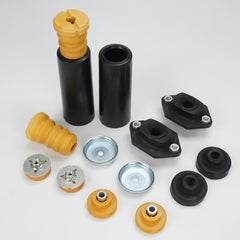 WayJun rear shock mount kit components arranged for installation convenience