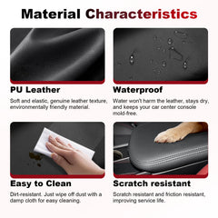 Cushioned armrest enhances comfort during daily driving