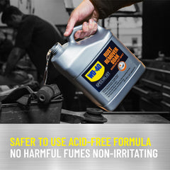 WD-40 Specialist Rust Remover Soak metal-parts-soaking cleans old hardware without damaging surrounding surfaces.