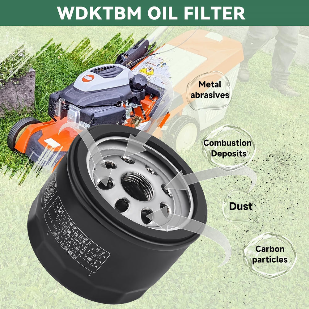 WDKTBM oil filter easy installation as a direct replacement for Kawasaki engines.