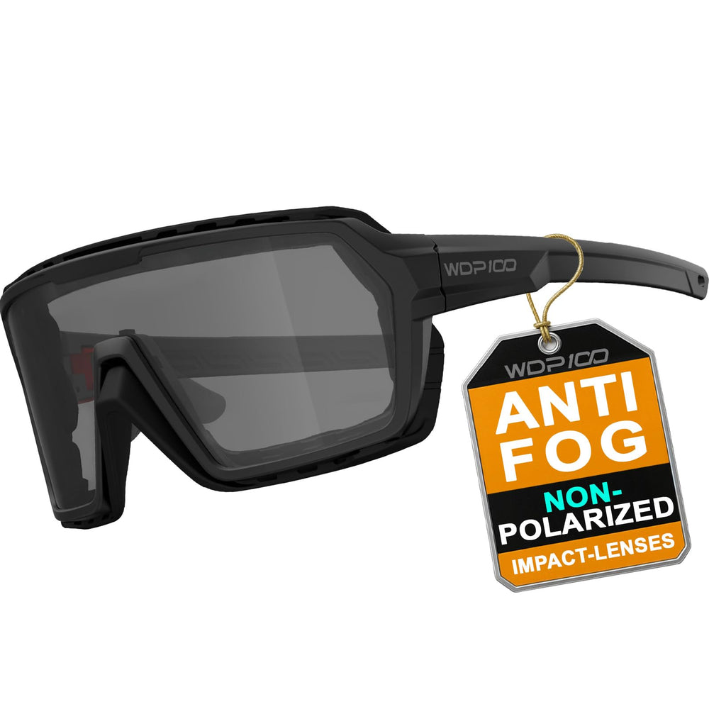 WDP100 Q38 anti-fog goggles with smoke lens offer broad eye coverage for off-road riding.
