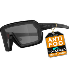 WDP100 Q38 anti-fog goggles with smoke lens offer broad eye coverage for off-road riding.