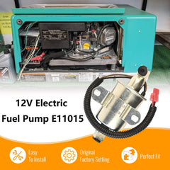 WDPart E11015 fuel pump wiring harness visible, 13-inch length for easy installation.