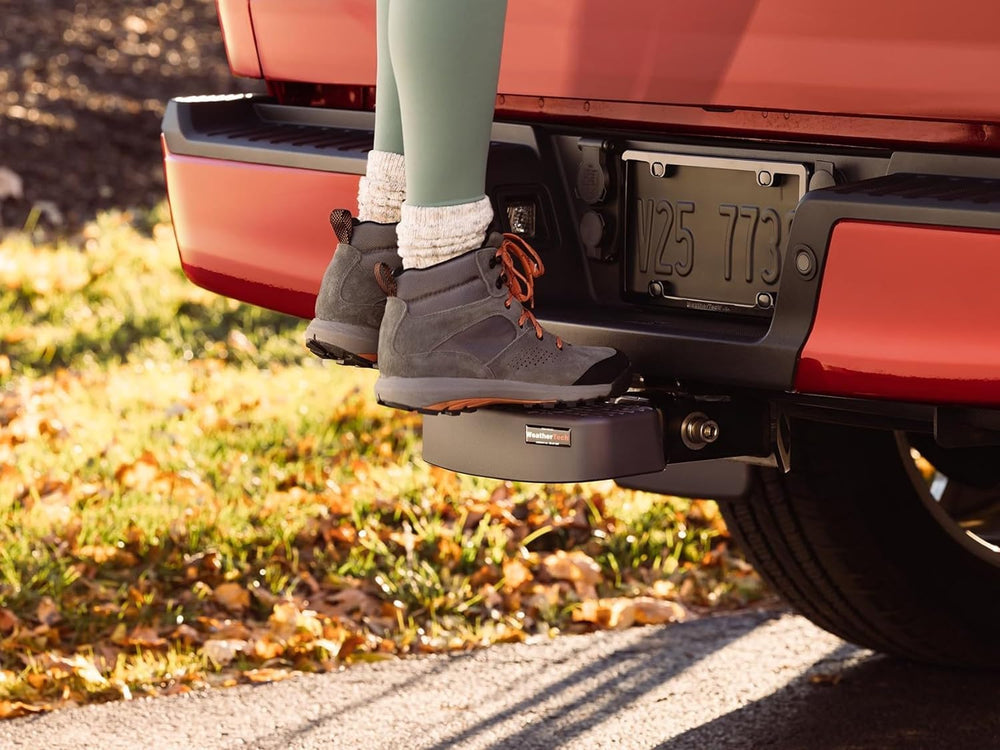 WeatherTech BumpStep provides stable footing when loading cargo