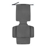 WeatherTech child car seat protector back view in black protects seats from daily use.