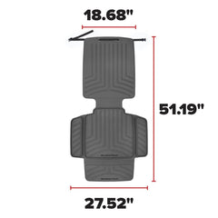WeatherTech durable high-density TPE material resists depressions and reshapes after loads.
