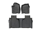 WeatherTech custom-fit floorliner for Chevy Silverado 1st row protects carpets with precise fit