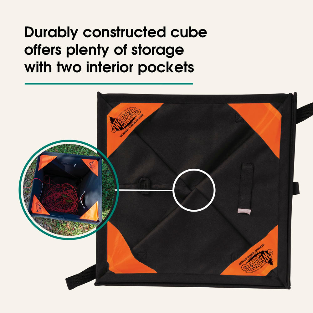 Weaver Arborist cube interior pockets holding extra gear.