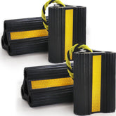 WECARLLE wheel chocks with rubber block for solid tire grip