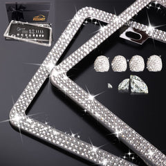 WEDAMER bling license frame on car highlights your vehicle's personality.