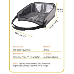 WedFeir compact travel tray fits car seats, strollers, and planes