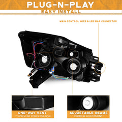 LED strip integration simplifies upgrade without stock bulb changes