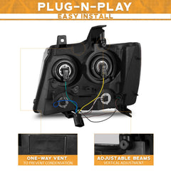 WEELMOTO headlight right for Tahoe 1500 improves dusk visibility and fit