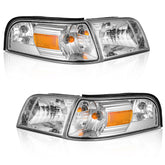 WEELMOTO headlight assembly front view demonstrates a precise fit for 2006-2011 Grand Marquis.