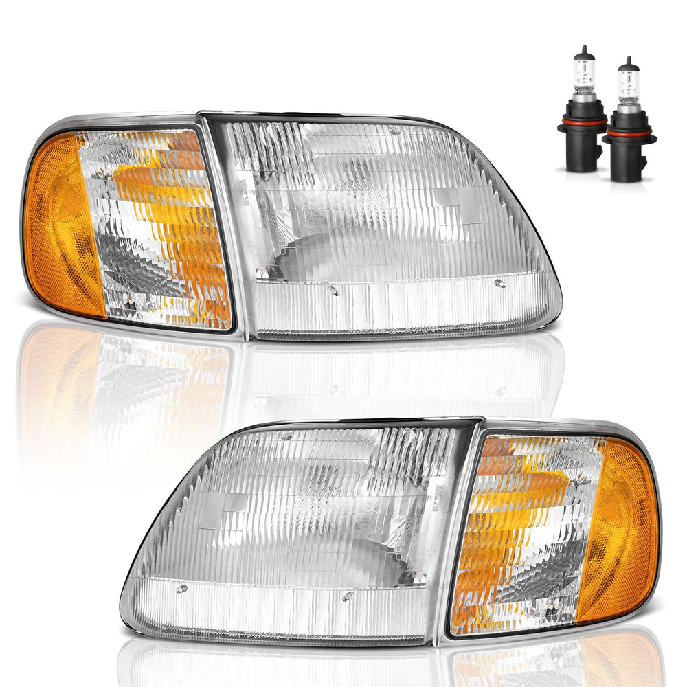 WEELMOTO headlights assembly front view for easy fit and improved visibility.