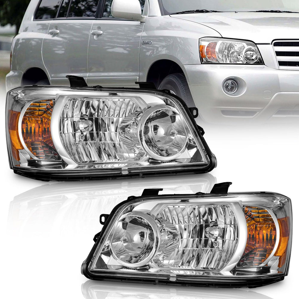 WEELMOTO headlights with chrome bezel, left side, enhances nighttime visibility.