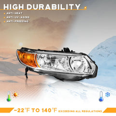 WEELMOTO headlight closeup reflector showing amber lens quality