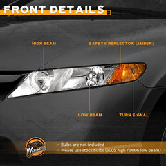 WEELMOTO Honda Civic headlight meets DOT standards for road-ready performance