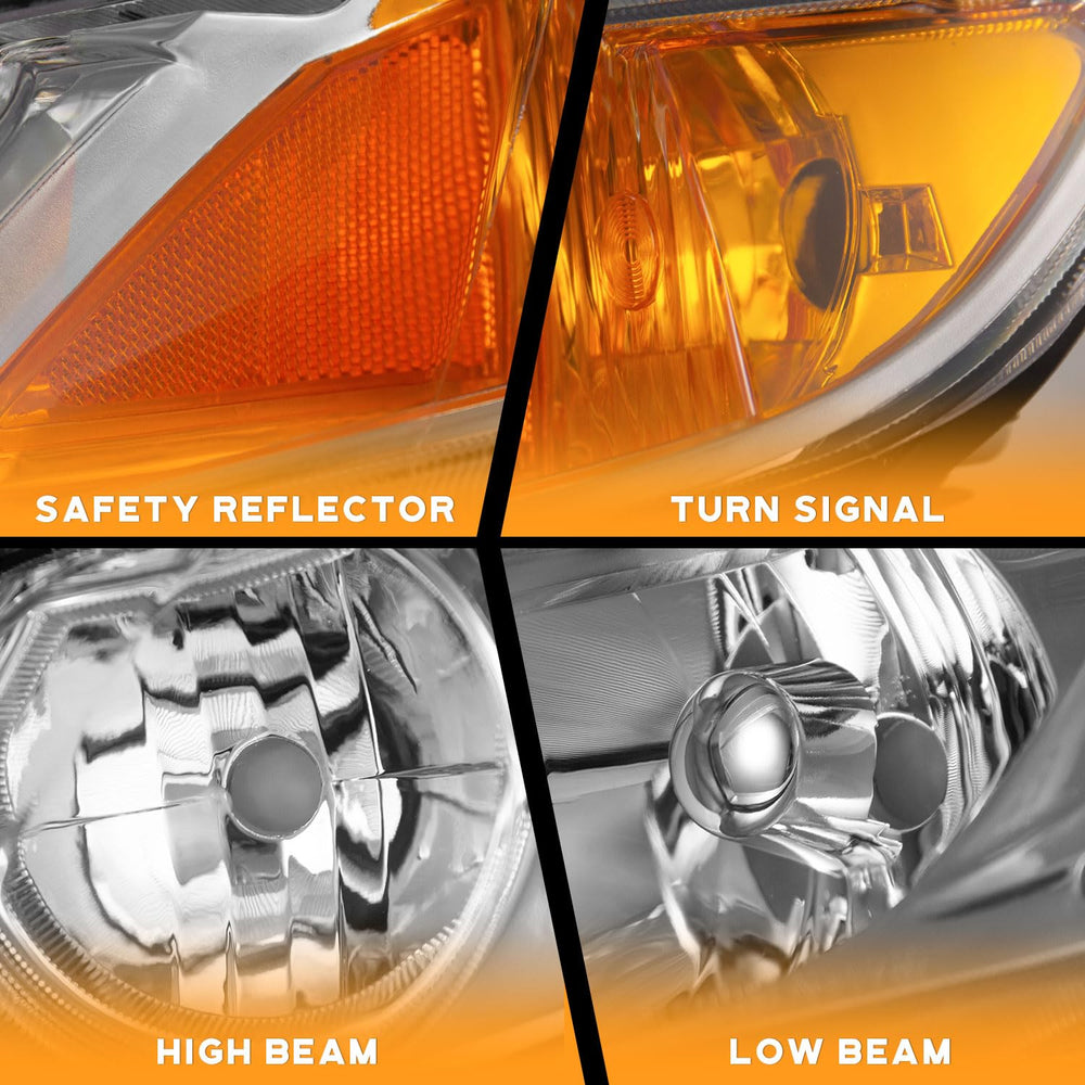 WEELMOTO Honda Civic headlight right amber reflector supports safer night driving