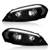 WEELMOTO LED DRL headlights assembly with integrated DRL bar for daytime visibility