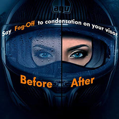 WeePro anti-fog film back adhesive circle demonstrates easy, mess-free installation.