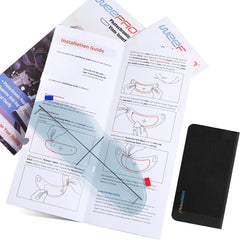 WeePro visor film size 272x91mm fits standard helmets.