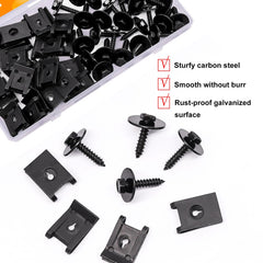 Weideer 50-piece fastener kit layout for fender, bumper, and door panels.