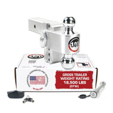 Weigh Safe adjustable ball mount with 4-inch drop facilitates level towing on uneven surfaces.