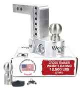 Weigh Safe aluminum adjustable trailer hitch with 6-inch drop for precise towing alignment.