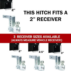 Weigh Safe aluminum trailer hitch resists corrosion while towing heavy loads.