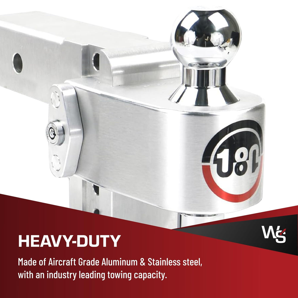 Weigh Safe chrome tow balls for 2-inch and 2-5/16-inch couplers ensure quick setups.