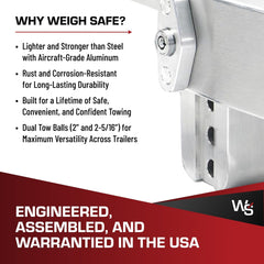 Weigh Safe US-made aluminum and stainless steel construction delivers lasting toughness.