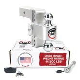 Weigh Safe adjustable hitch shows the 6-inch drop for flexible trailer alignment.