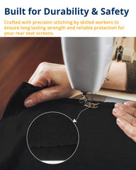 Easy installation without tools to protect rear-seat screens.
