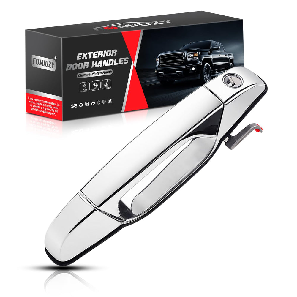 WEILEITE front driver left chrome door handle for Chevy Silverado adds OEM-style shine