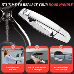 WEILEITE chrome door handle for GMC Sierra improves grip and look