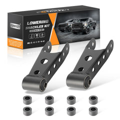 Weileite rear-drop-shackles kit installed on Silverado improves stance and stability.