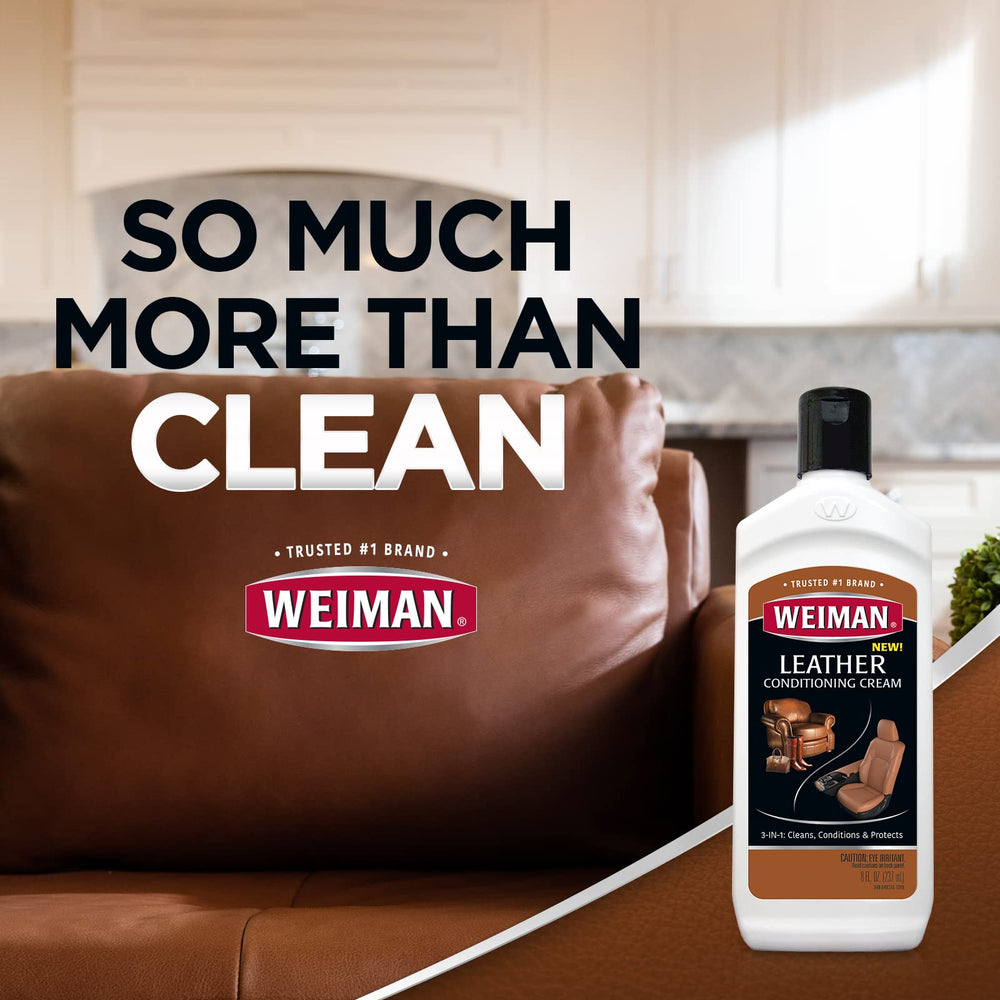 Weiman finished leather care on coats and accessories without darkening tones