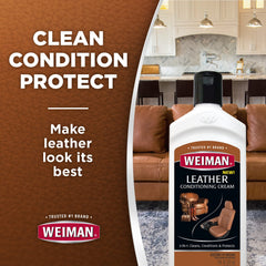 Weiman leather bag care applying 3-in-1 formula preserves finish