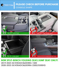 WEIPIN center console tray with lid open shows quick access to cards and keys.