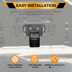 WeiSen 2in receiver ready for ball mount and towing accessories