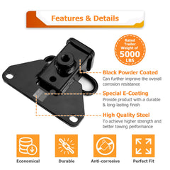 WeiSen heavy-duty steel construction with black powder coating for long-lasting durability.