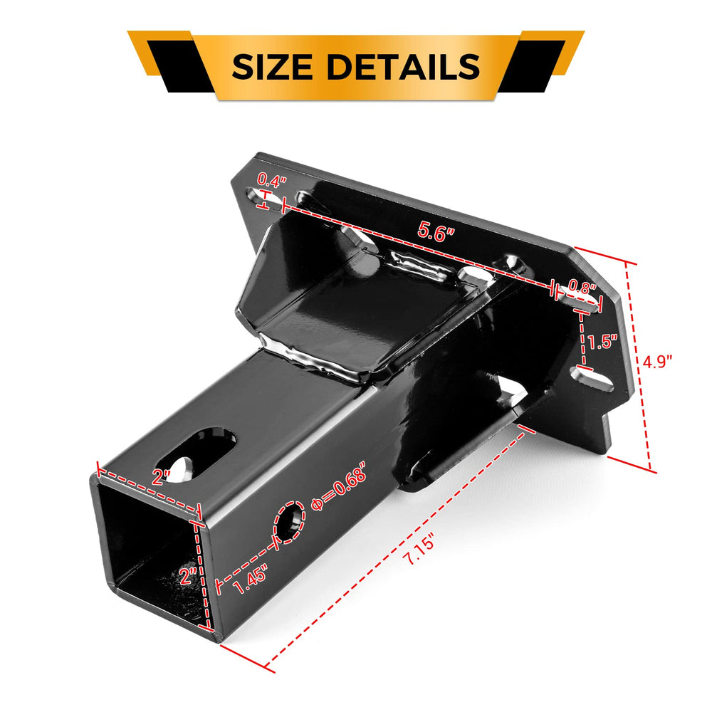 WeiSen heavy-duty steel hitch with black powder coat finish