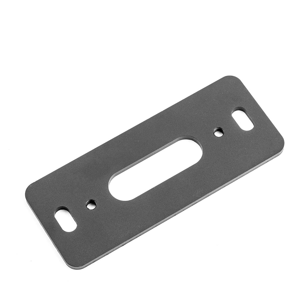 WeiSen winch mount bracket black powder coated finish, rugged and resistant to wear.