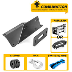 WeiSen winch mount bracket fits 3x4 7/8 inch pattern, quick setup.