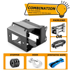 WeiSen winch mount bracket highlights fairlead compatibility for versatile setups