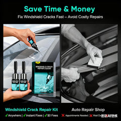 Weivone 2PC curing film placement demonstrates effective sealing after chip repair.