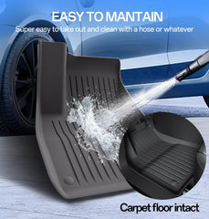 Wekar all-weather mats texture close-up emphasizing durable, easy-clean surface.