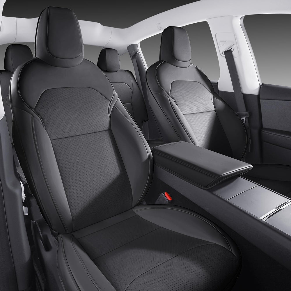 Wekar Tesla Model Y front seat cover, protects and refreshes the interior look
