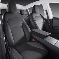 Wekar Tesla Model Y front seat cover, protects and refreshes the interior look